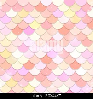 Fantasy mermaid scales seamless pattern  illustration Stock Vector