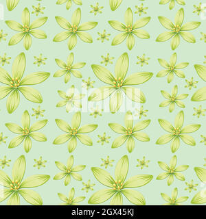 Seamless background with green flowers Stock Vector Image & Art - Alamy