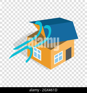 Hurricane destroyed house isometric icon Stock Vector Image & Art - Alamy
