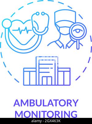 Ambulatory monitoring concept icon Stock Vector