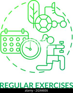 Regular exercises concept icon Stock Vector