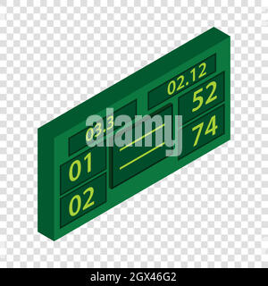 Tennis scoreboard isometric icon Stock Vector
