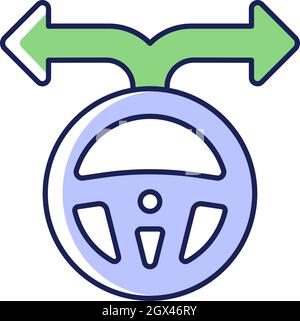 Flexibility to alternatives RGB color icon Stock Vector
