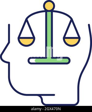 Rationality RGB color icon Stock Vector
