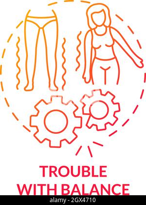 Trouble with balance concept icon Stock Vector