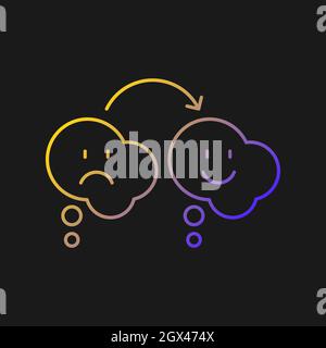 Changing opinion vector icon for dark theme Stock Vector