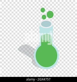 Chemical test tube isometric icon Stock Vector