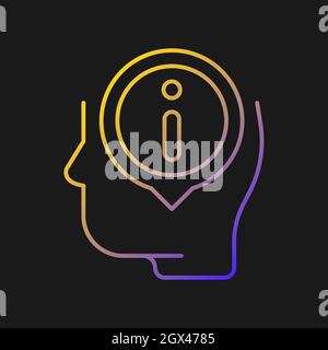 Staying well informed vector icon for dark theme Stock Vector
