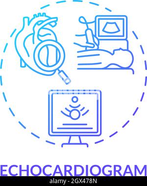 Echocardiogram concept icon Stock Vector