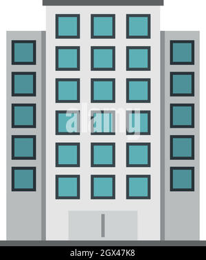 Skyscraper icon, flat style Stock Vector Image & Art - Alamy