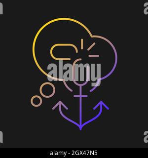 Getting rid of biases vector icon for dark theme Stock Vector