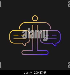 Form judgement vector icon for dark theme Stock Vector
