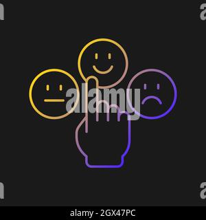 Emotional maturity vector icon for dark theme Stock Vector