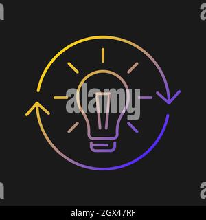Reconsidering vector icon for dark theme Stock Vector