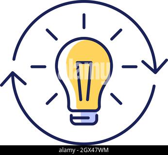 Reconsidering RGB color icon Stock Vector