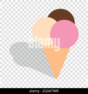Ice cream isometric icon Stock Vector
