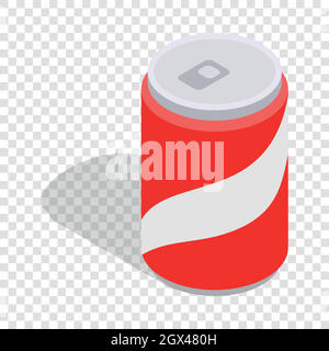 Carbonated drink isometric icon Stock Vector