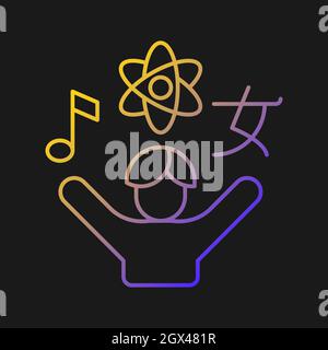 Inquisitiveness vector icon for dark theme Stock Vector