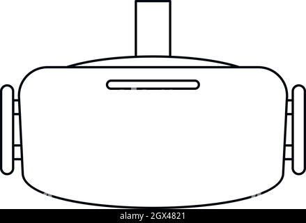 Virtual reality headset icon, outline style Stock Vector