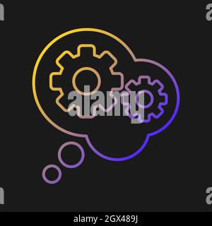 Reasoning vector icon for dark theme Stock Vector