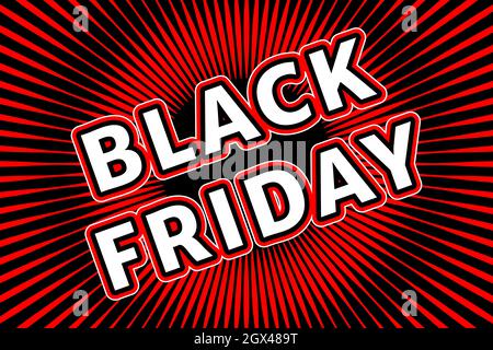 Black friday background. Sunray design. Vector illustration Stock Vector