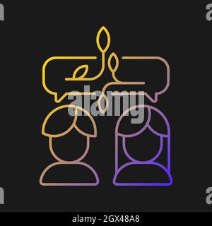 Nonviolent communication vector icon for dark theme Stock Vector
