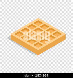 Waffles isometric icon Stock Vector