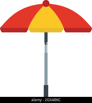 Sun umbrella icon, flat style Stock Vector