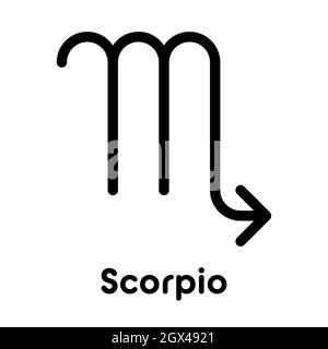 Scorpio astrological sign. One of twelve zodiac symbols. Simple