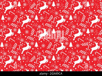 Beautiful Xmas pattern with ornaments. Christmas wrapping paper design. Christmas pattern vector illustration. Stock Vector
