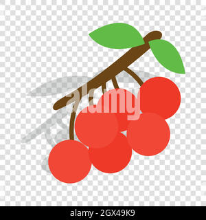 Rowan branch isometric icon Stock Vector
