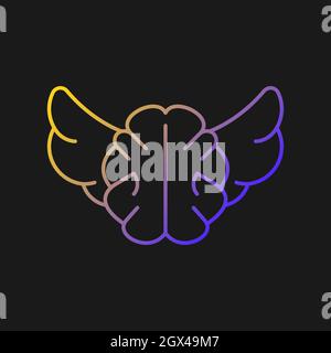 Independent thinking vector icon for dark theme Stock Vector