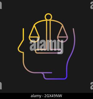 Rationality vector icon for dark theme Stock Vector