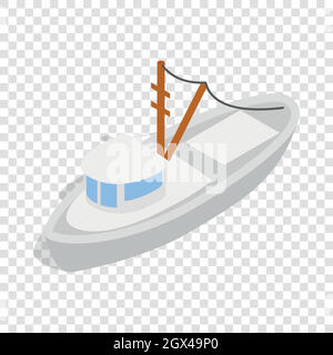 Yacht isometric icon Stock Vector