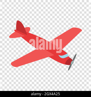 Red plane isometric icon Stock Vector