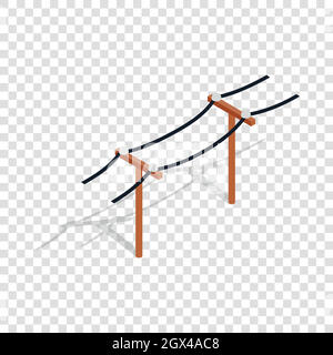 Power line isometric icon Stock Vector