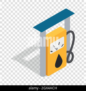 Petrol gas station isometric icon Stock Vector