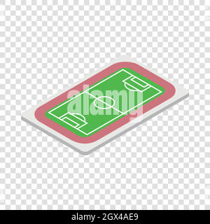 3D isometric football field. Sport theme vector illustration, soccer ...