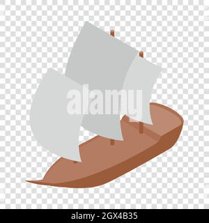 Yacht isometric icon Stock Vector