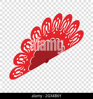 Red fan isometric icon Stock Vector