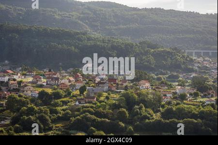 Landscape and countryside near Vigo, Galicia, Spain. Stock Photo
