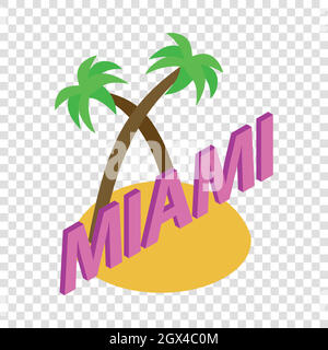 Miami isometric icon Stock Vector