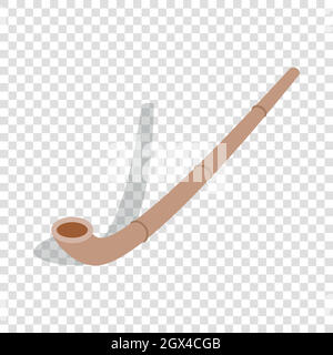 Wooden pipe isometric icon Stock Vector
