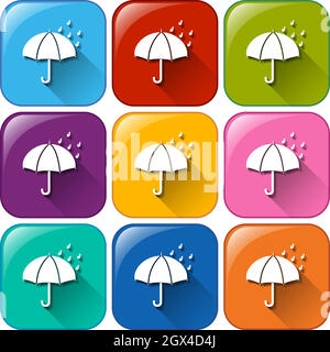 Water drops icons. Blue droplets isolated on white background. Humidity ...