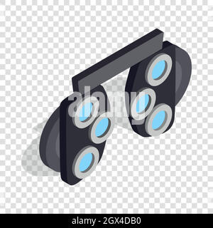 Glasses with different glass to test vision icon Stock Vector