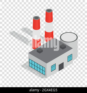 Power plant isometric icon Stock Vector