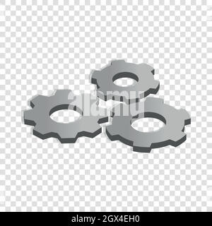 Gears isometric icon Stock Vector