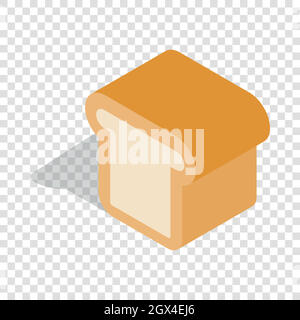 Bread isometric icon Stock Vector