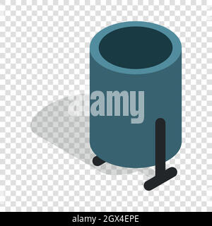 Outdoor bin isometric icon Stock Vector