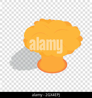 Nuclear explosion isometric icon Stock Vector